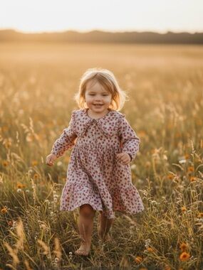 Zara | Vintage Inspired Floral Ruffle Long Sleeve Dress | 3-4 years
